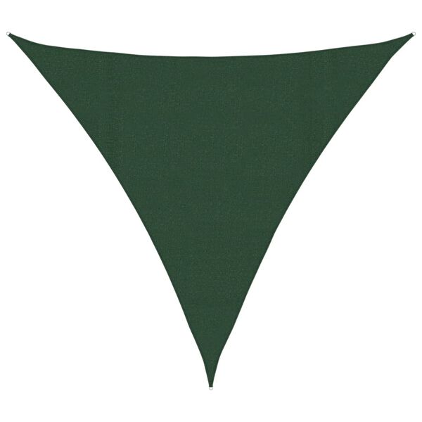 vidaXL Sunshade Sail 160 g/m² Dark Green 4x4x4 m HDPE