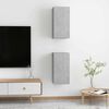 vidaXL Wall TV Cabinet 2 pcs Concrete Grey 31 x 30 x 60 cm