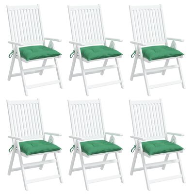 vidaXL Chair Cushions 6 pcs Green 50x50x7 cm Oxford Fabric