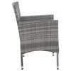 vidaXL 2 Piece Garden Lounge Set with Cushion Poly Rattan Grey