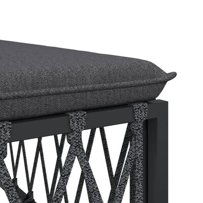 vidaXL 10 Piece Garden Lounge Set with Cushions Anthracite Steel