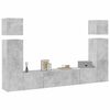 vidaXL 8 Piece TV Cabinet Set Concrete Grey Engineered Wood