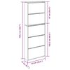 vidaXL Shoe Cabinet 5-Layer Mirror White 63x17x169.5 cm