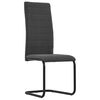 vidaXL Cantilever Dining Chairs 2 pcs Dark Grey Fabric