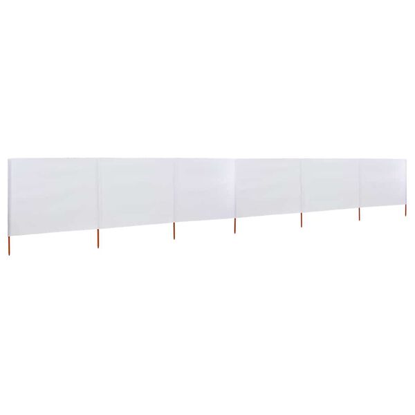vidaXL 6-panel Wind Screen Fabric 800x160 cm Sand White