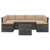 vidaXL 7 Piece Garden Pallet Lounge Set with Cushions Solid Pinewood