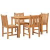 vidaXL 5 Piece Garden Dining Set Solid Wood Teak