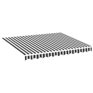 vidaXL Awning Replacement Fabric Anthracite and White 280x245 cm Polyester