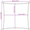 vidaXL Sunshade Sail 160 g/m&sup2; Cream 3x3 m HDPE