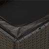 vidaXL Garden Sofa Corner with Cushions Black Poly Rattan