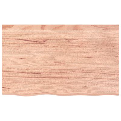 vidaXL Bathroom Countertop Light Brown 80x50x2 cm Treated Solid Wood