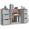 vidaXL Sideboards 3 pcs Grey Sonoma Engineered Wood