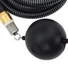 vidaXL Suction Hose with Brass Connectors Black 1.1" 7 m PVC