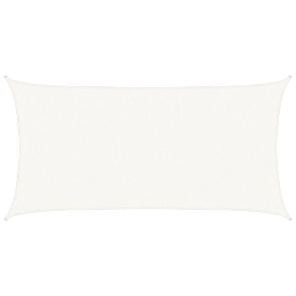 vidaXL Sunshade Sail 160 g/m² White 2.5x5 m HDPE