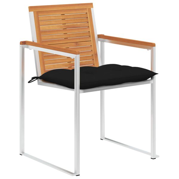 vidaXL Garden Chairs 6 pcs with Cushions Solid Acacia Wood