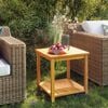 vidaXL 44128 vidaXL Side Table Solid Acacia Wood 45x45x45 cm