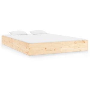 vidaXL Bed Frame | Natural Wood | Solid Pine Wood, Plywood | Super King Size