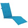 vidaXL Outdoor Deck Chair with Footrest and Cushion Solid Acacia Wood