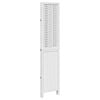 vidaXL Room Divider 3 Panels White Solid Wood Paulownia