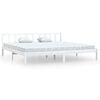 vidaXL Bed Frame without Mattress White Solid Wood 200x200 cm