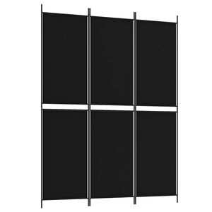 vidaXL 3-Panel Room Divider Black 150x200 cm Fabric