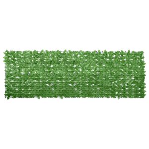vidaXL Balcony Screen with Green Leaves 300x100 cm