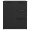 vidaXL Sideboards 2 pcs Black 60x30x70 cm Engineered Wood