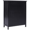 vidaXL Side Cabinet with 6 Drawers Black 60x30x75 cm Paulownia Wood