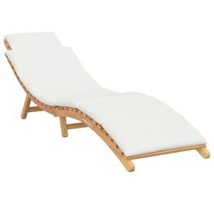 vidaXL Garden Sunlounger Brown 198 x 55 x 58.5 cm Solid Teak Wood