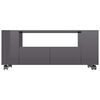 vidaXL TV Cabinet High Gloss Grey 120x35x48 cm Engineered Wood