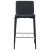 vidaXL Bar Stools 2 pcs Black Faux Leather