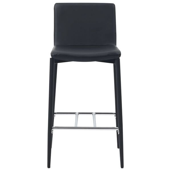 vidaXL Bar Stools 2 pcs Black Faux Leather