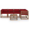 vidaXL 6 Piece Garden Pallet Lounge Set with Cushions Impregnated Pinewood