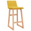 vidaXL Bar Stools 2 pcs Mustard Yellow Fabric