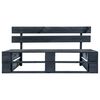 vidaXL Garden Pallet Bench Wood Black