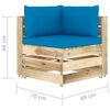 vidaXL 5 Piece Garden Lounge Set with Cushions Green Impregnated Wood