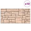 vidaXL 3D Wall Panels with Beige Brick Design 10 pcs EPS