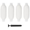 vidaXL Boat Fenders 4 pcs White 41x11.5 cm PVC