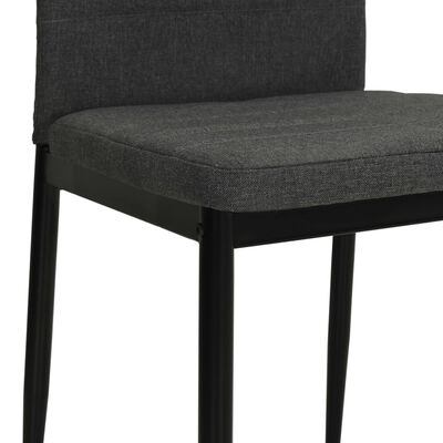vidaXL Dining Chairs 4 pcs Dark Grey Fabric