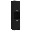 vidaXL Bathroom Cabinet Black 30x30x130 cm Engineered Wood