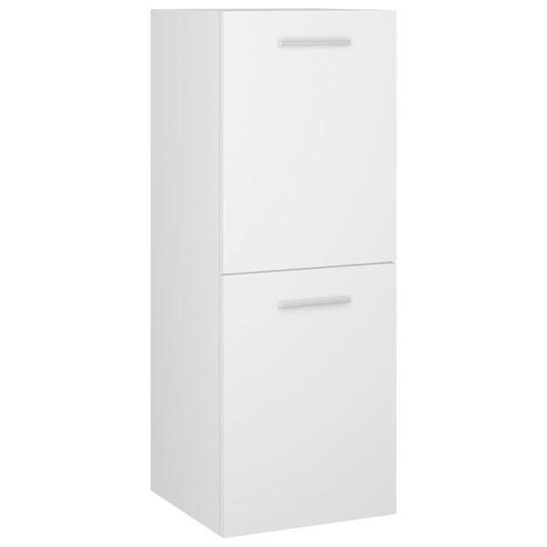vidaXL Bathroom Cabinet White 30x30x80 cm Engineered Wood