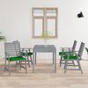 vidaXL Outdoor Dining Chairs with Cushions 4 pcs Solid Wood Acacia