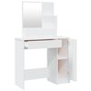 vidaXL Dressing Table with Mirror White 86.5x35x136 cm