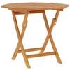vidaXL Garden Table | Warm Teak | Solid Teak Wood | 85 x 85 x 76 cm | Foldable