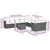 vidaXL 11 Piece Garden Sofa Set with Cushions Black Poly Rattan
