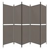 vidaXL 5-Panel Room Divider Anthracite 250x200 cm Fabric
