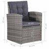 vidaXL 6 Piece Garden Lounge Set with Cushions Poly Rattan Grey
