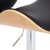 vidaXL Bar Stool Black Faux Leather