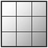 vidaXL Mirror | Black | Metal, Glass | 60x60 cm | Wall mount | Mirror | Square