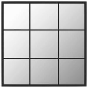 vidaXL Wall Mirror Black 60x60 cm Metal